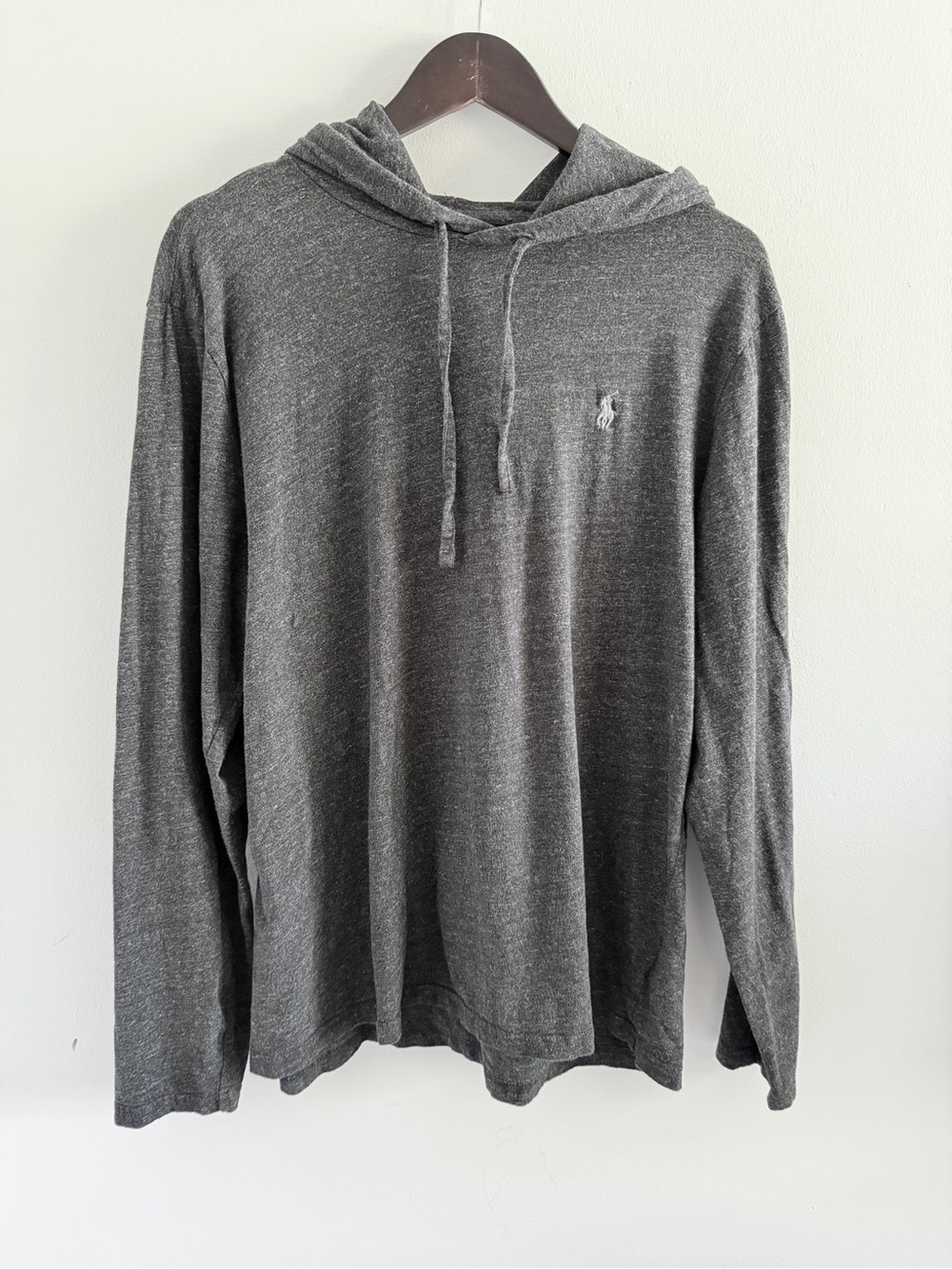 Polo Ralph Lauren Long Sleeve Jersey Hoodie Gray Large